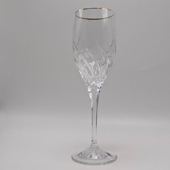 Mikasa Preview Gold Trim Crystal Wine Goblet Elegant Stemware Replacement - Picture 12 of 16